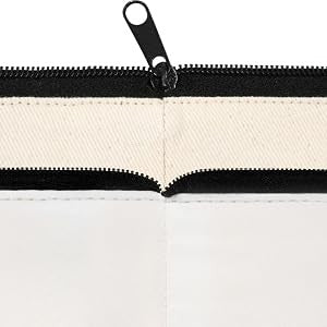 6-Pack Small Canvas Zipper Pouches - 8 x 4.2 Inch Travel & Craft Organizer