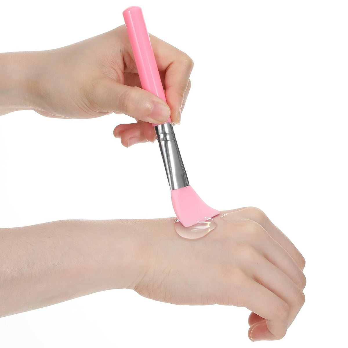 7-Piece Silicone Makeup & Craft Applicator Brush Set - Pink