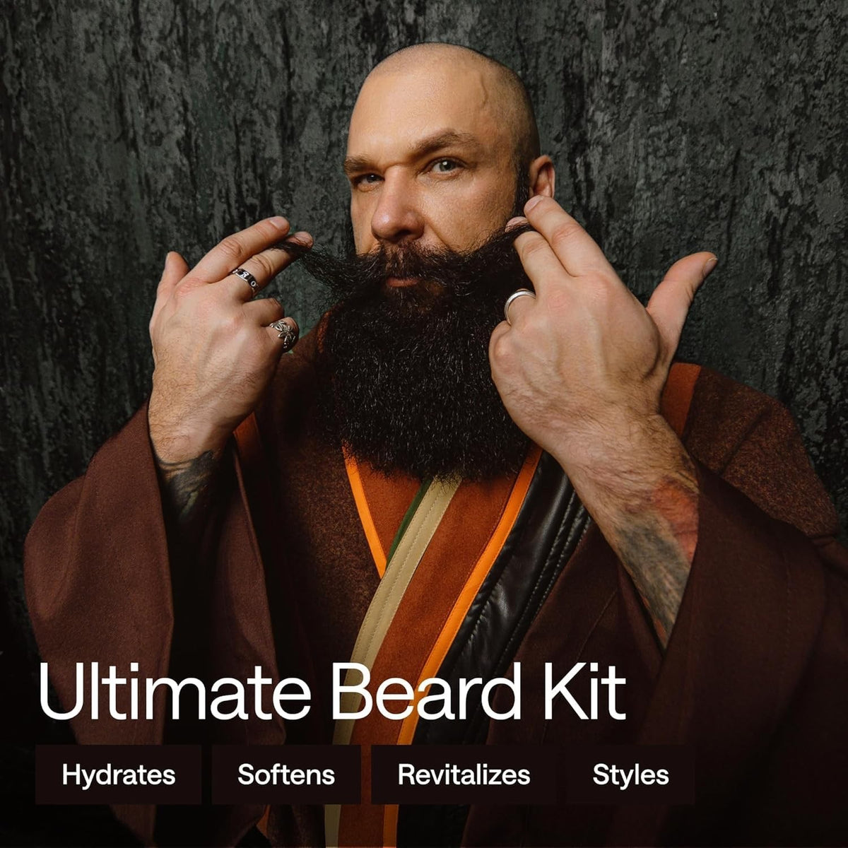 WONDER FAMILY Premium Beard Care Kit for Men – 5-in-1 Grooming Set