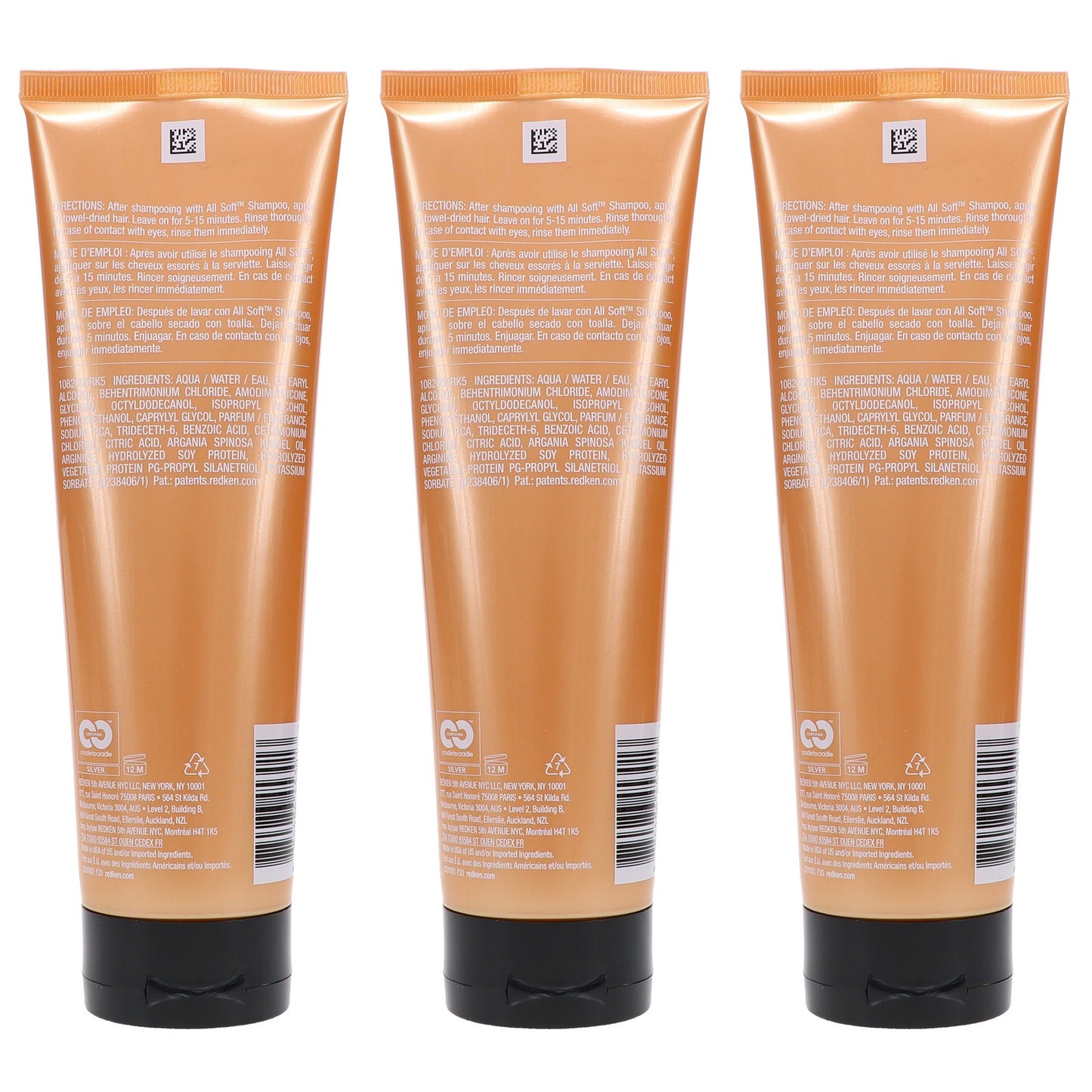 Redken All Soft Heavy Cream Hair Conditioner 8.5 oz 3 Pack - Deep Nourishing Treatment