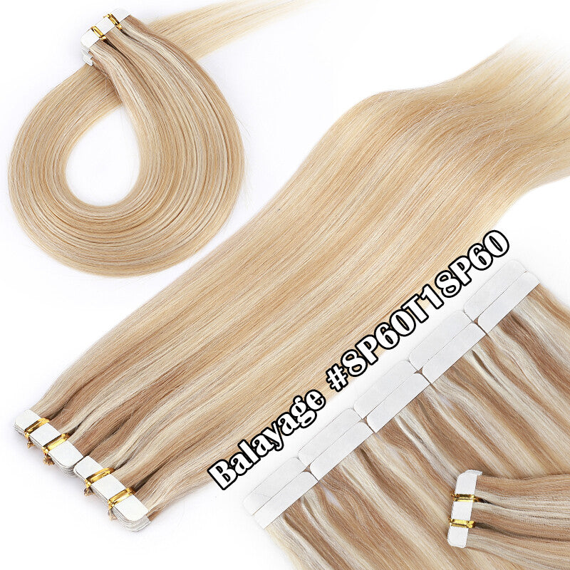 Remy Human Hair Tape-In Extensions 18-22 Inches - Thick & Natural Look