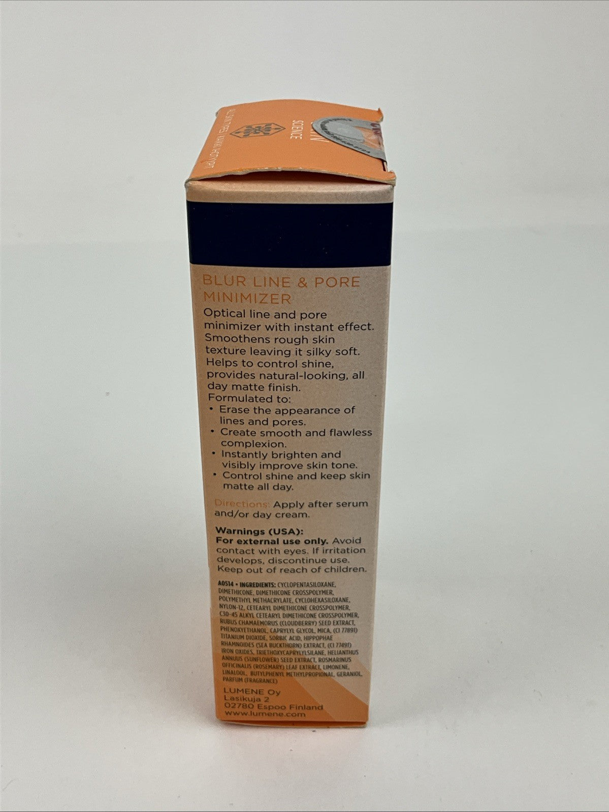 Lumene Bright Now Blur Line and Pore Minimizer Oil-Free Skincare 1 fl oz