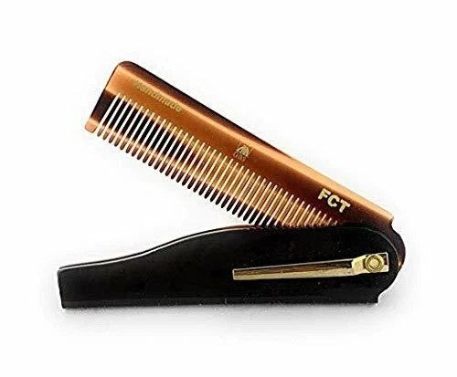 Foldable Anti-Static Hair & Beard Comb Set - Portable Pocket Grooming Kits