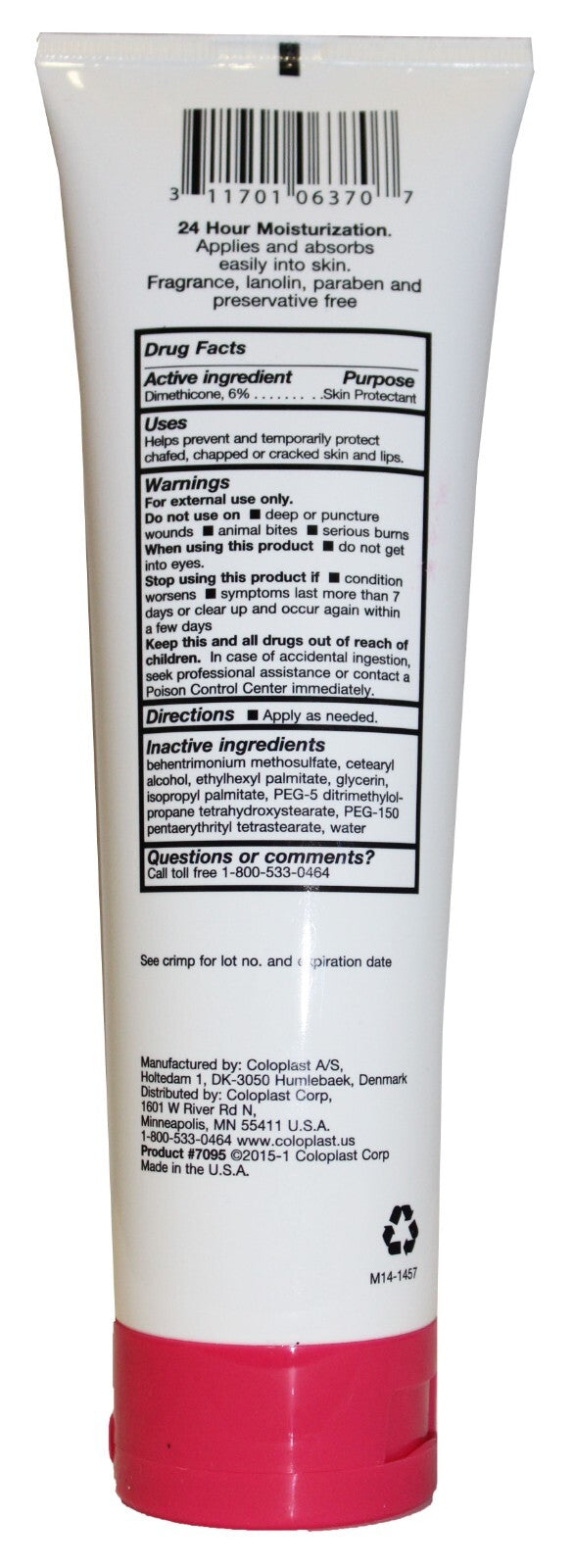 Sween Once a Day Moisturizing Skin Protectant Cream 9oz Tube