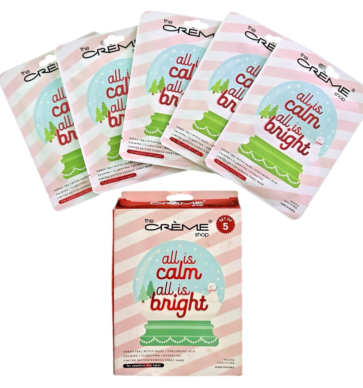 Calming Sheet Masks for Sensitive Skin - 5 Pack