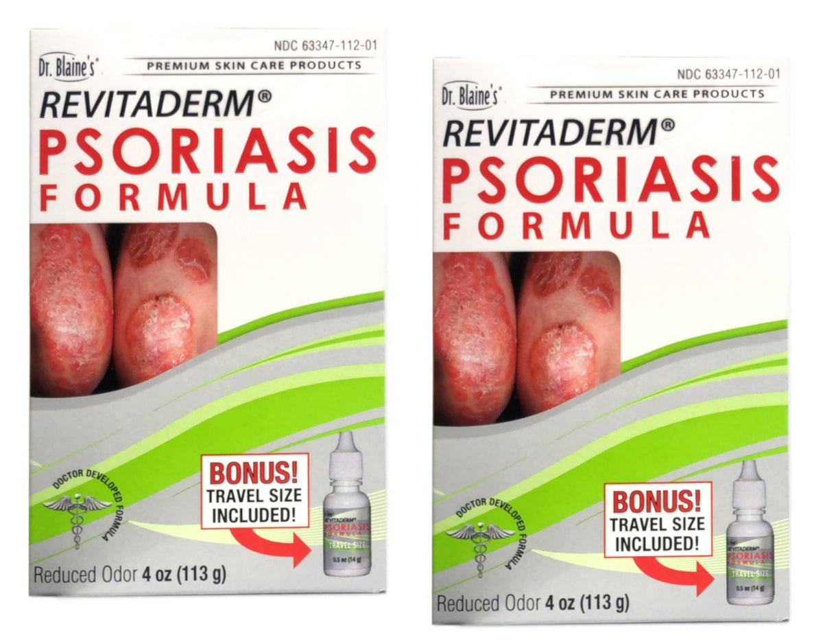 Dr. Blaine's Revitaderm Psoriasis Formula 4 Oz. + Travel Size - Pack