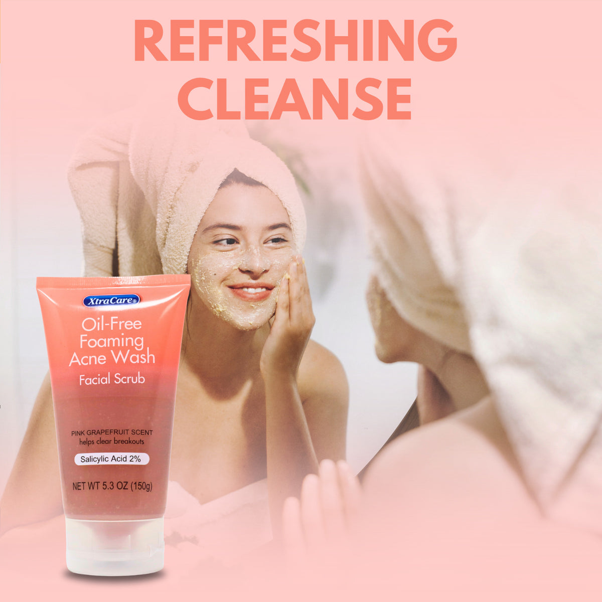 XtraCare Oil-Free Foaming Acne Wash, Facial Scrub, 5.3 fl oz –