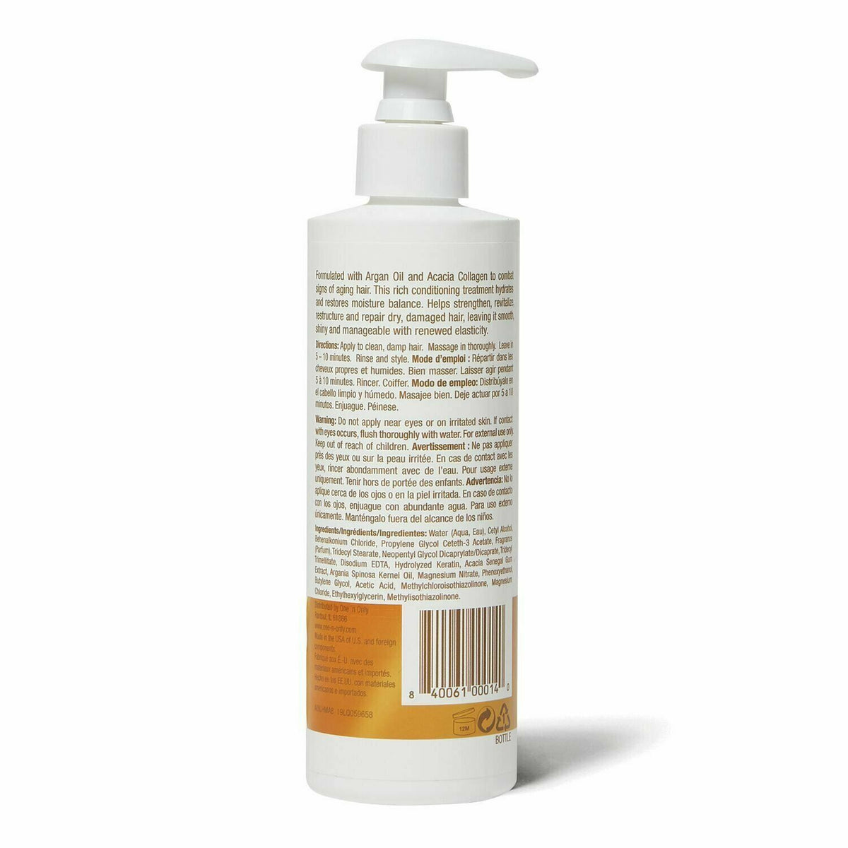 Argan Oil Hydrating Hair Mask - 8 oz, 2 Bottles for Dry & Damaged Hair