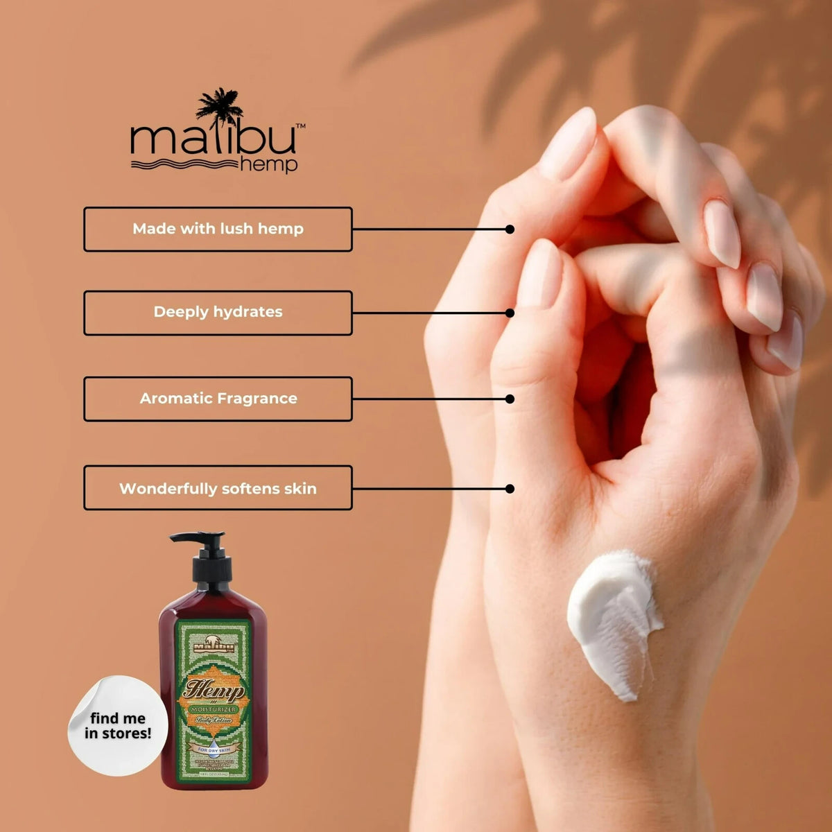 Hemp Body Lotion for Dry Skin, 18 fl oz