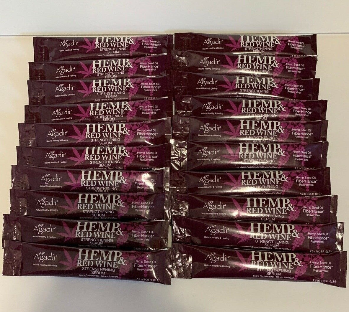 Travel Size Hemp & Red Wine Strengthening Serum Sample Packs - 20 pcs