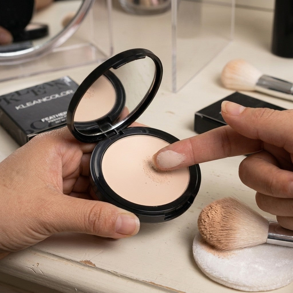 Weightless Powder Foundation for Oily Skin - Matte Finish, Full Coverage