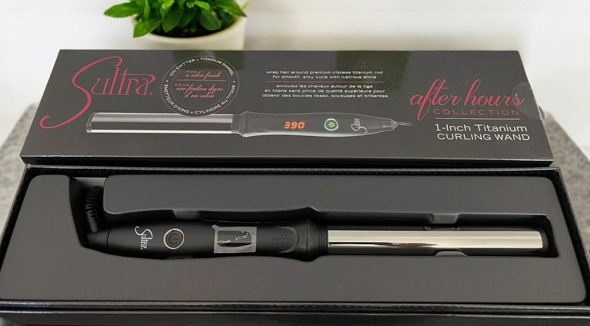Titanium Clipless Curling Wand 1 Inch for Hair Styling - Sultra After Hours Collection