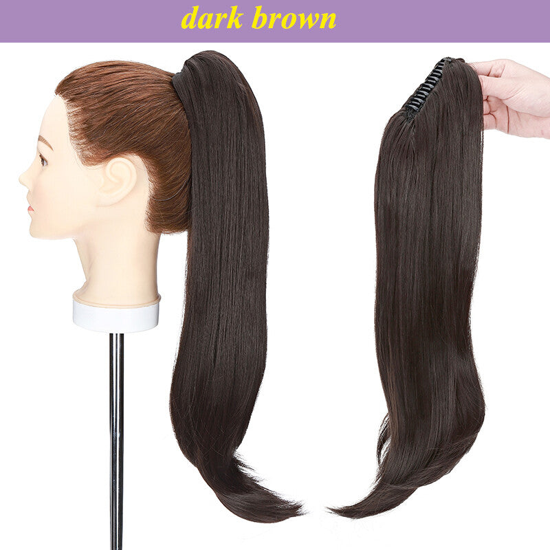 Extra Thick 12-Inch Clip-In Ponytail Hair Extension - Natural & Wavy