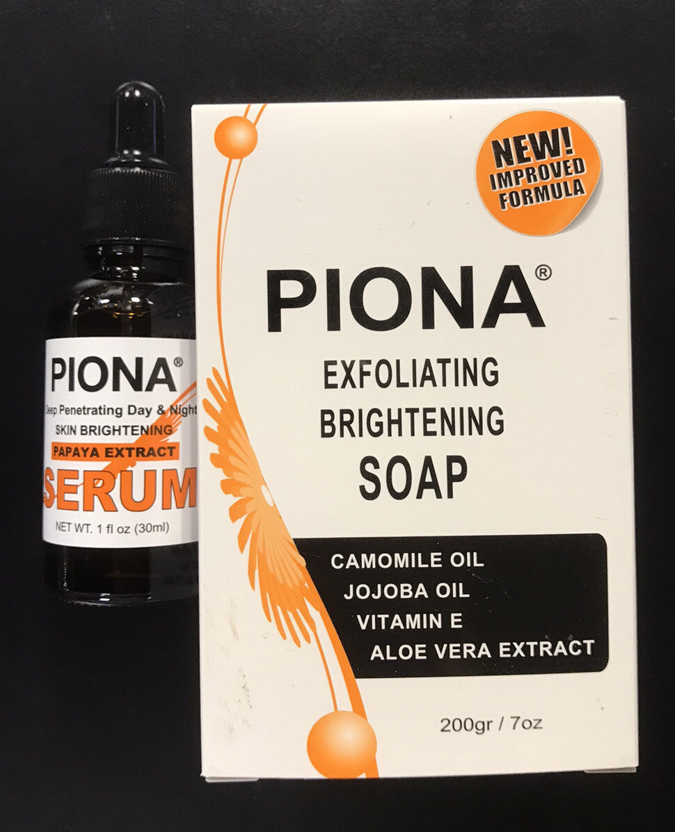 Brightening Body Soap & Serum Set - Lightening Skin Care Duo