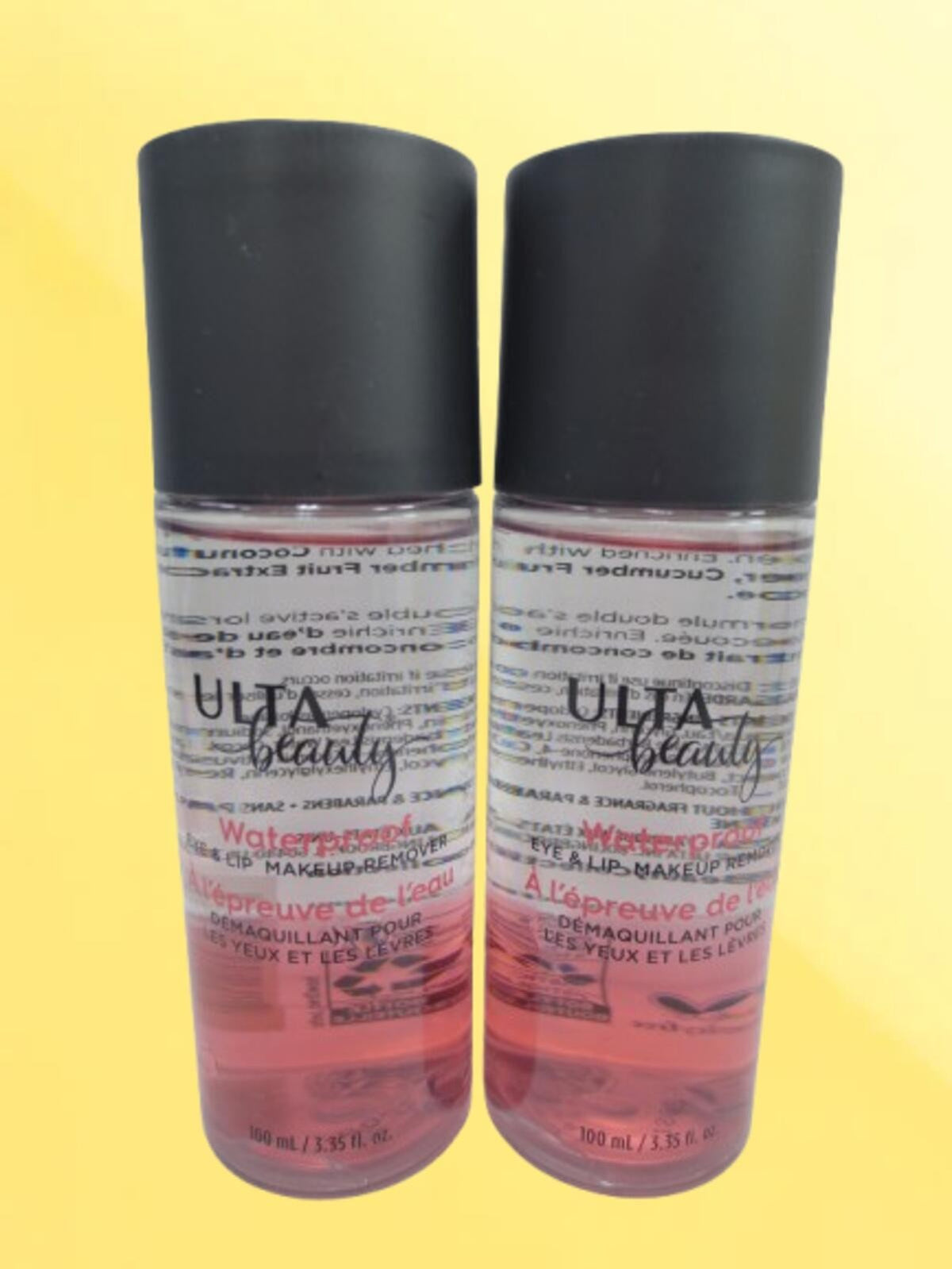 Waterproof Eye and Lip Makeup Remover 3.35 oz Set of 2 - Gentle & Effective