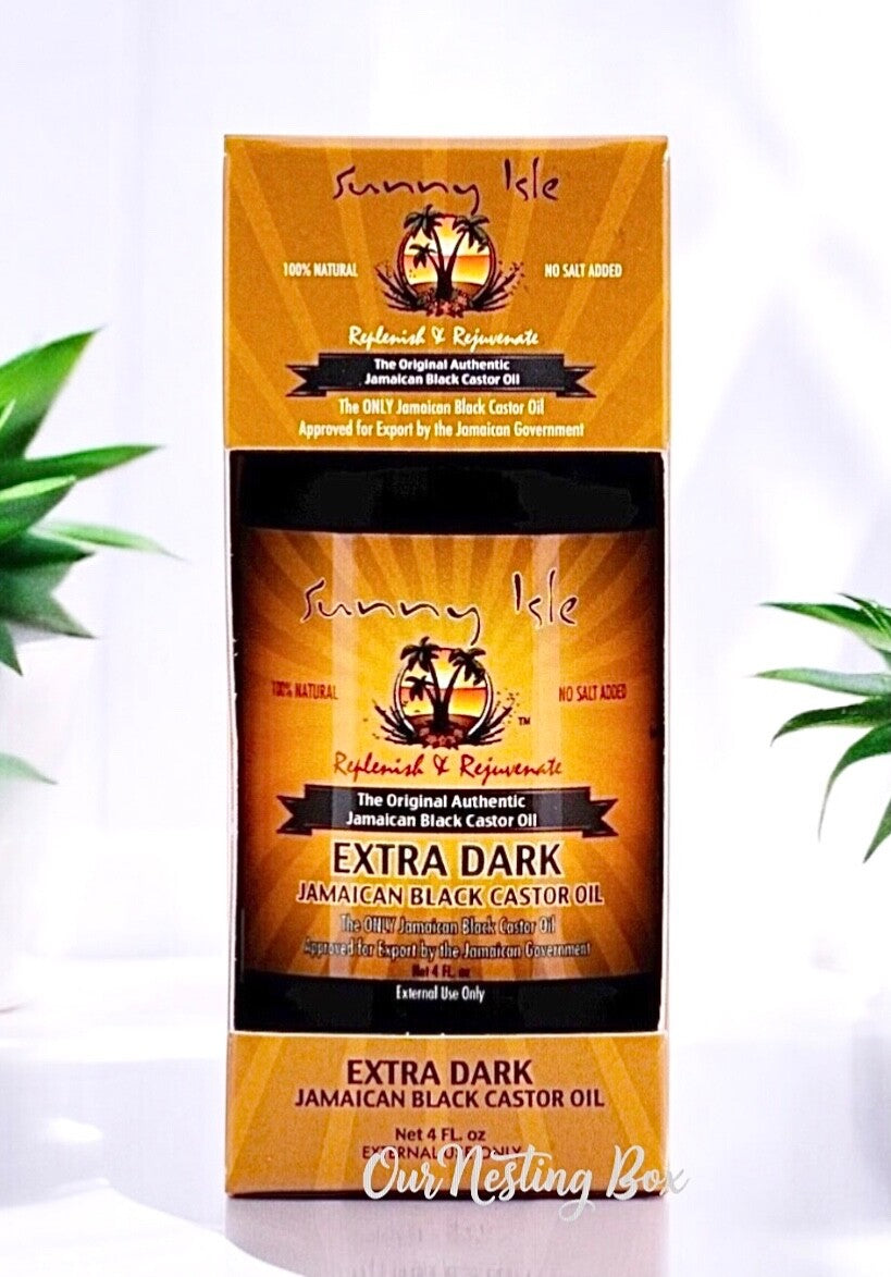 Extra Dark Jamaican Black Castor Oil 4oz - Natural Hair Growth & Moisturizer