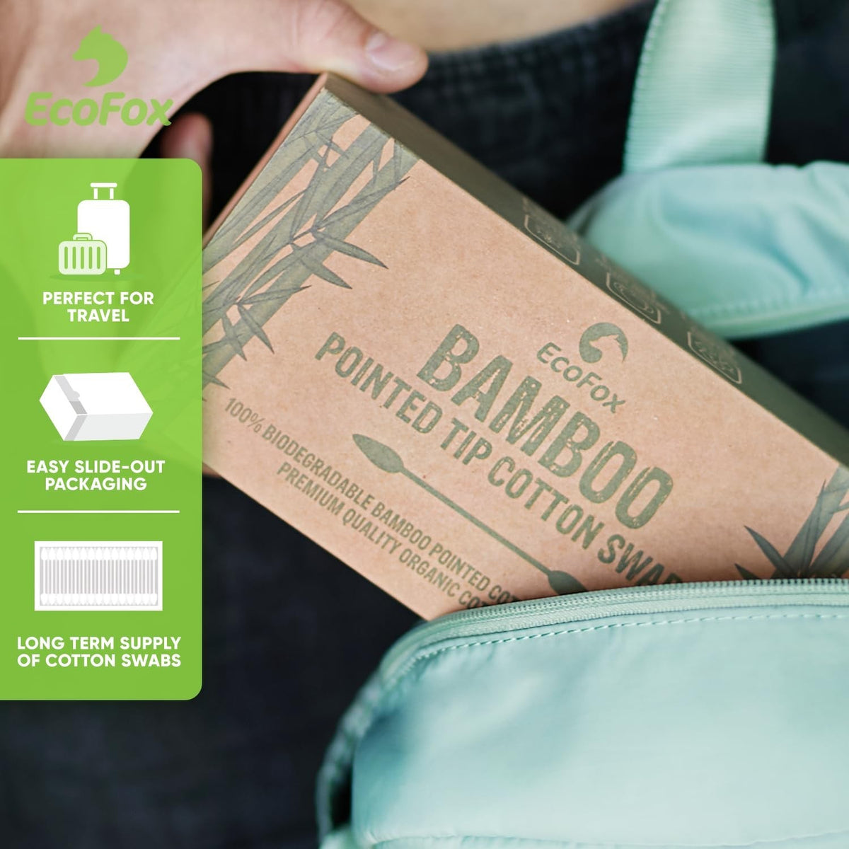 Eco-Friendly Bamboo Cotton Swabs 500 Count - Multipurpose Makeup & Craft Tools