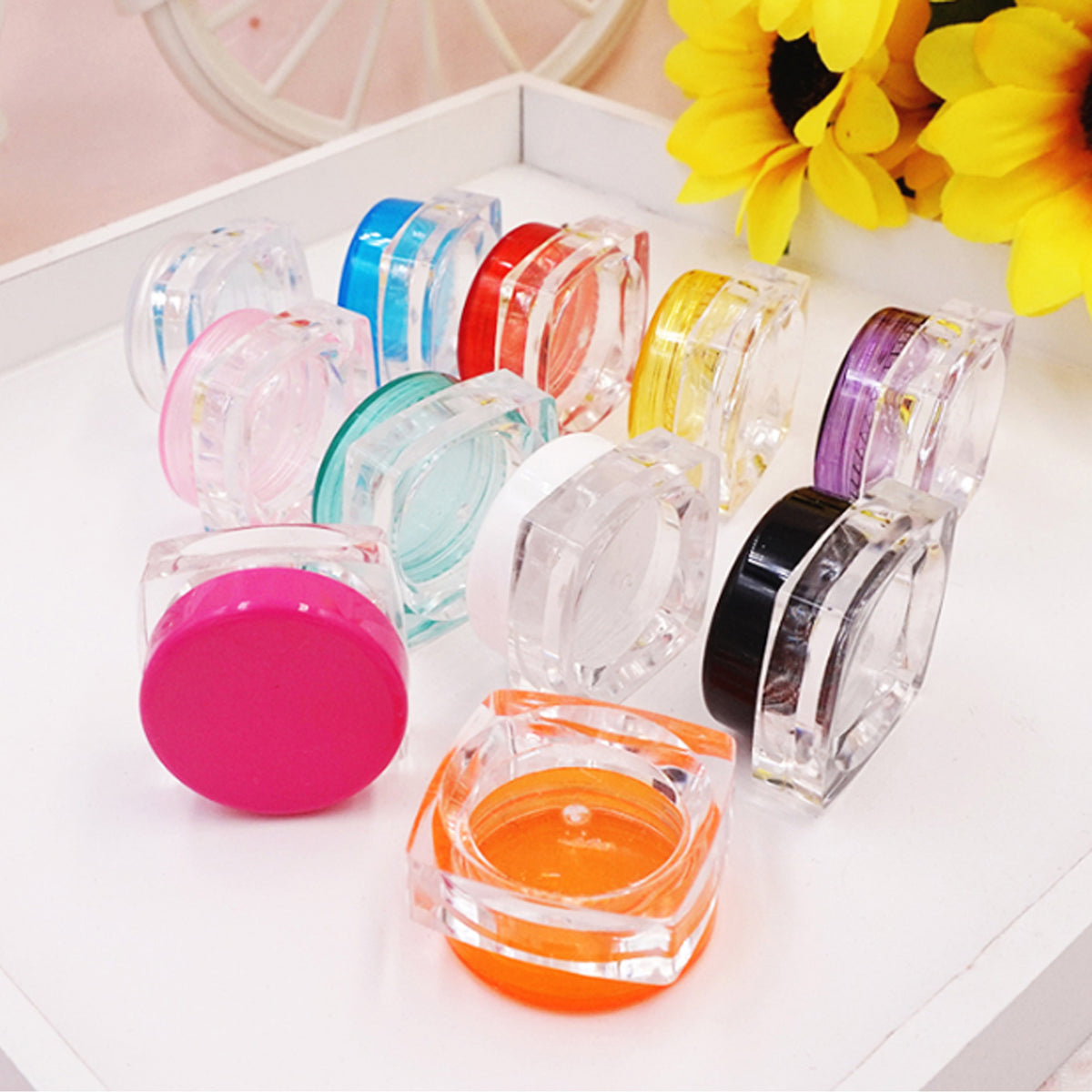 Refillable Cosmetic Sample Jars Set - 60 Pack, 5g Travel Makeup Containers