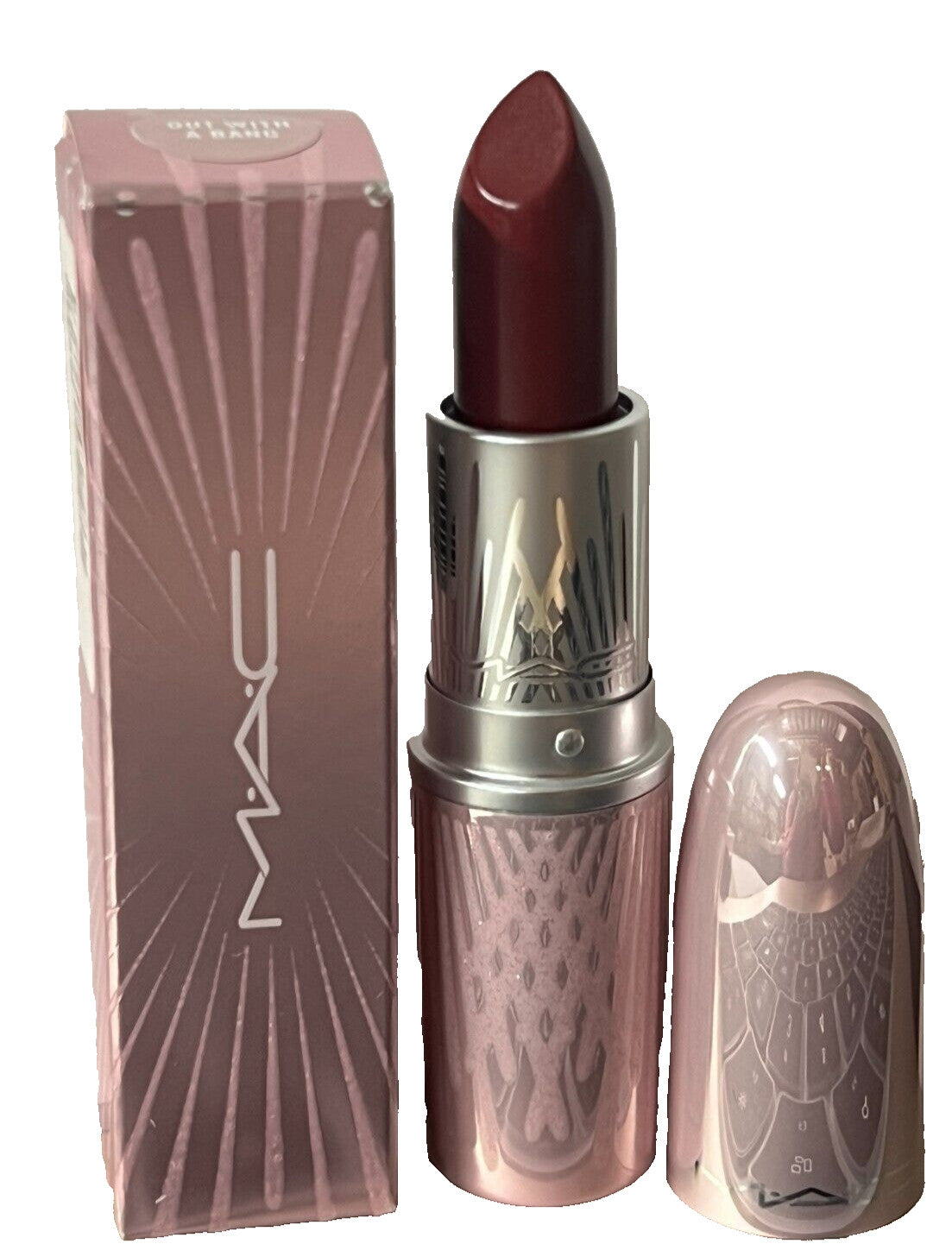 MAC Amplified Creme Lipstick Out With A Bang Full Size 0.1 oz – Authentic