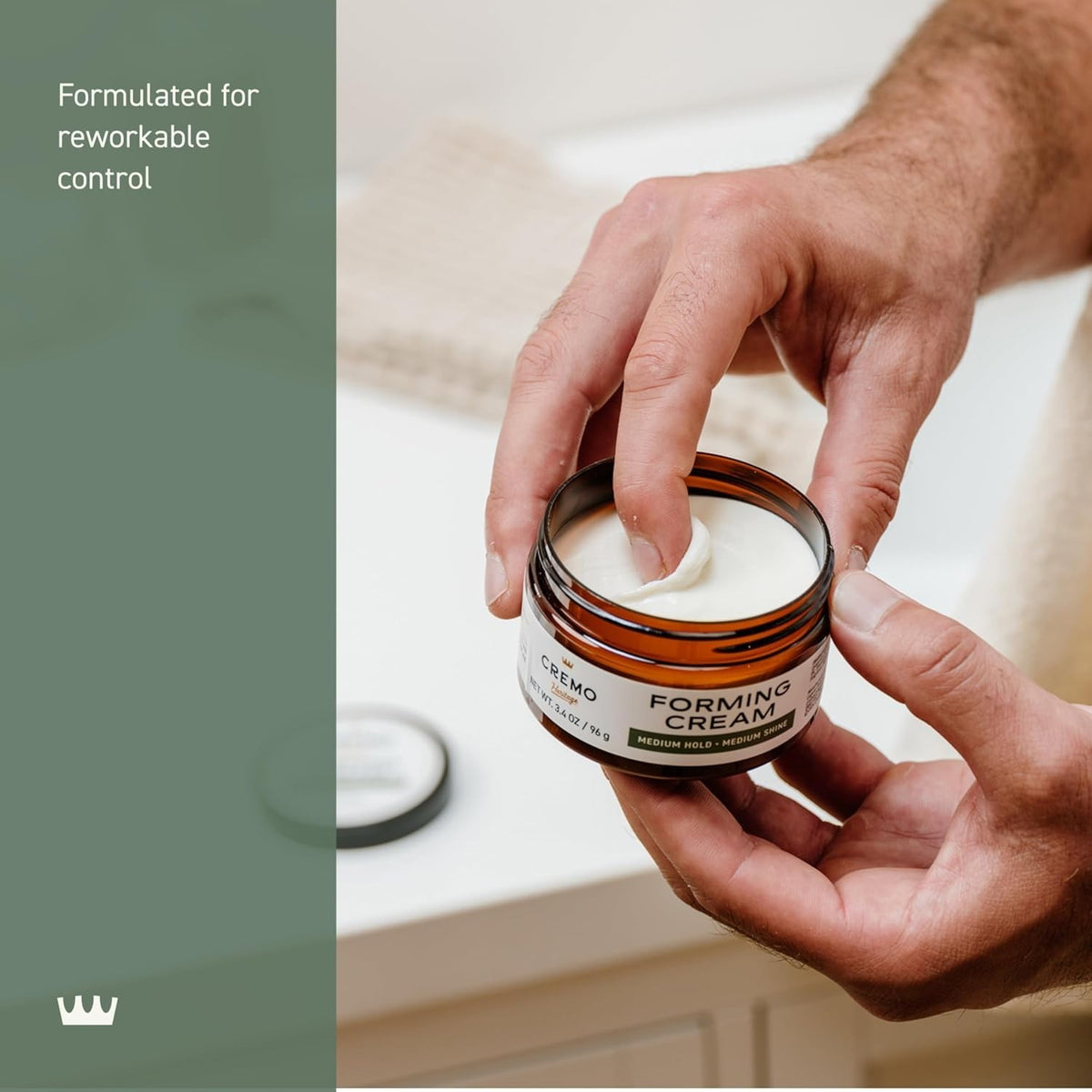 Medium Hold Hair Styling Cream for All Hair Types - 3.4 Oz Frizz Control