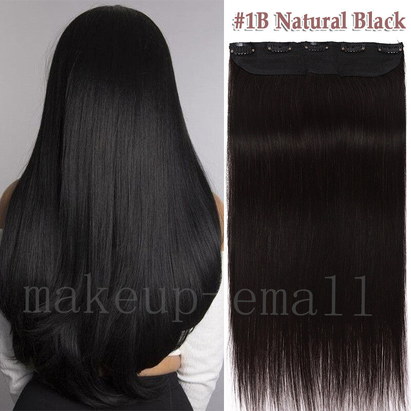 Natural Clip-In Hair Extensions with Balayage Color - Long & Thick One Piece
