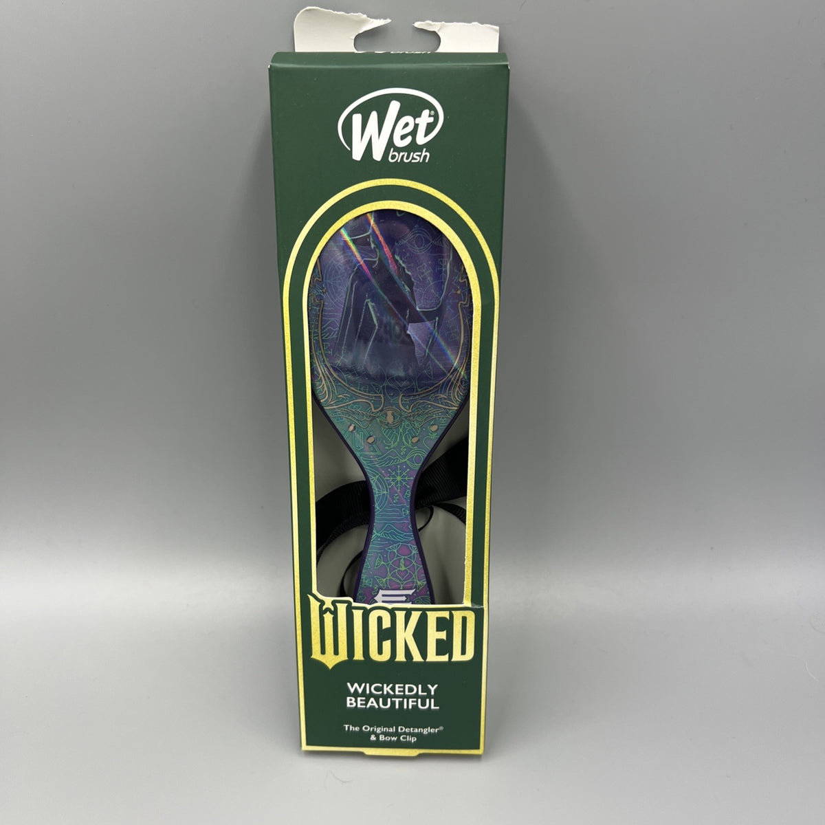 Wicked Wet Detangler Hair Brush with Bow Clip - Collectible Hair Accessory