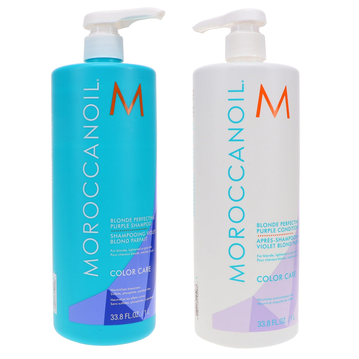 Purple Shampoo & Conditioner Set for Blonde Hair - 33.8 oz Each
