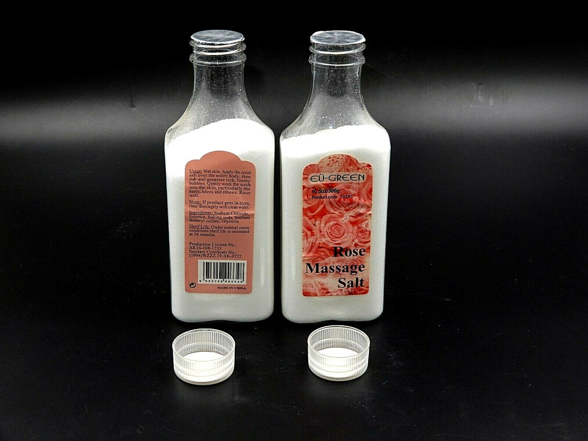(2) NATURAL SEA SALT MINERAL MASSAGE SCRUBBING SALTS 10-1/2 OZ.