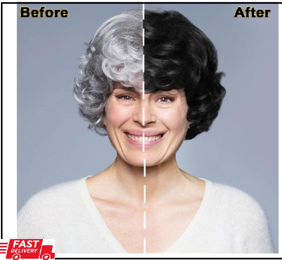 Black Hair Dye Shampoo 3-in-1 for Gray Coverage