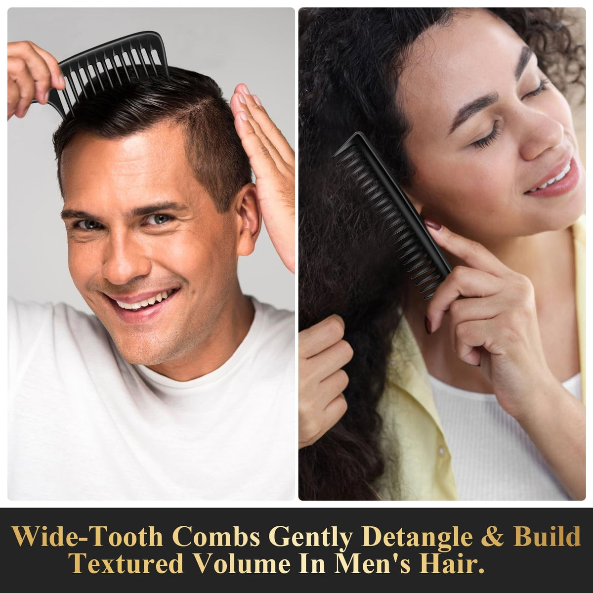 Hair Cutting Comb Set 14PCS Professional Barber Comb Kit for All Hair Types