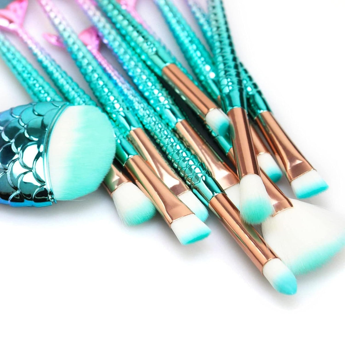 11PCS Makeup Brush Set for Face Eyes Blush Foundation Eyeliner - Soft Bristles