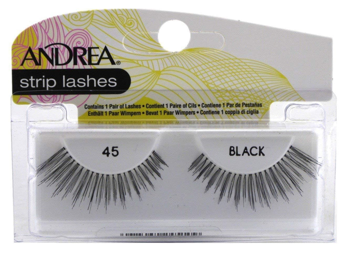 False Strip Lashes Style 45 Black 6 Pack - Natural Eyelash Extensions