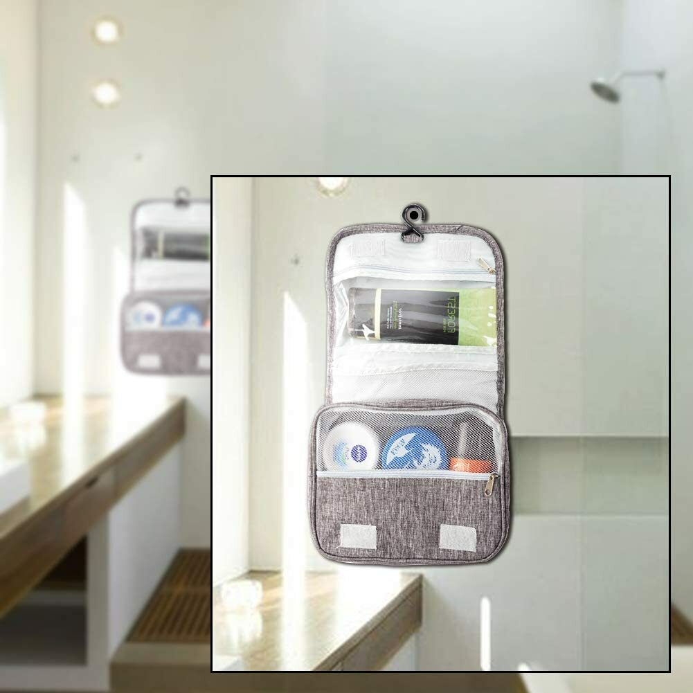 Waterproof Hanging Travel Toiletry Bag with Multiple Compartments