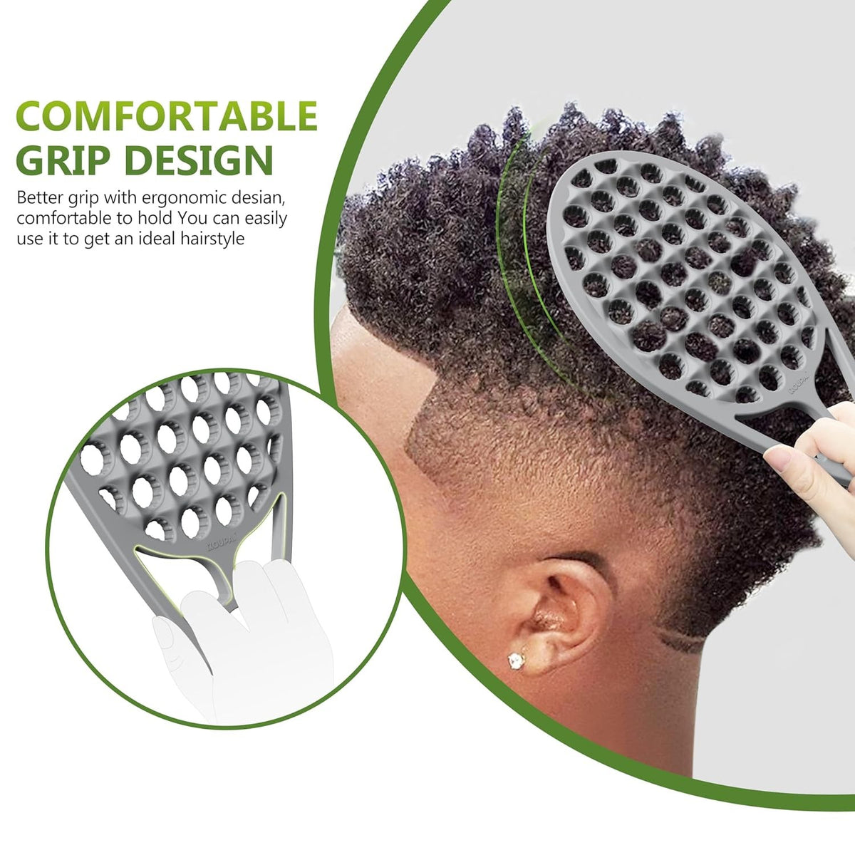 Silicone Curly Hair Brush - Twist Curl Styling Comb for Fast, Easy Hair Styling