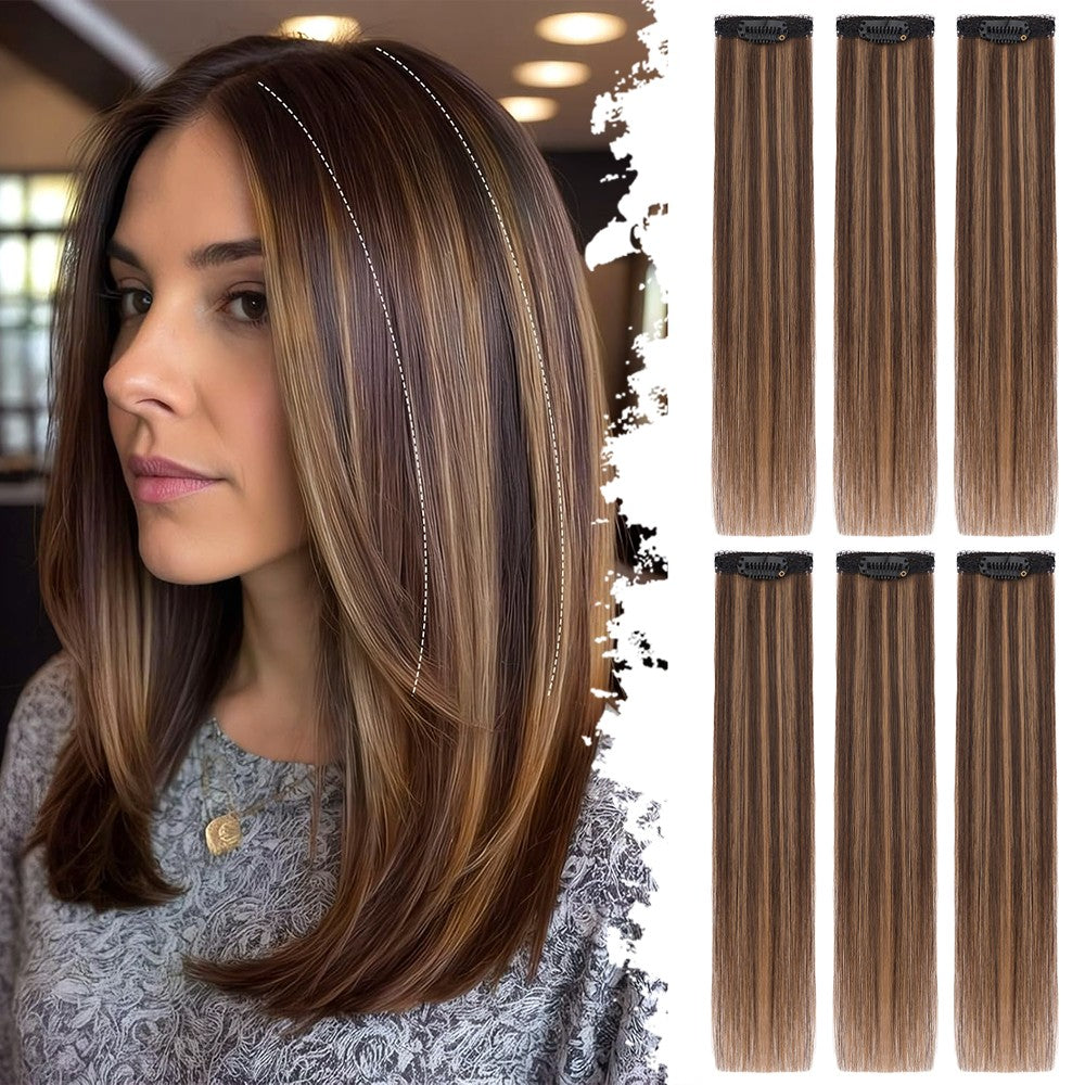 Clip-In Hair Topper Remy Human Hair Short Mini Patches for Volume & Coverage