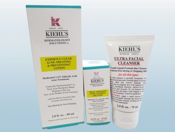 Kiehl's Feel Good Skin Set - Facial Cleanser & Acne Treatment Lotion