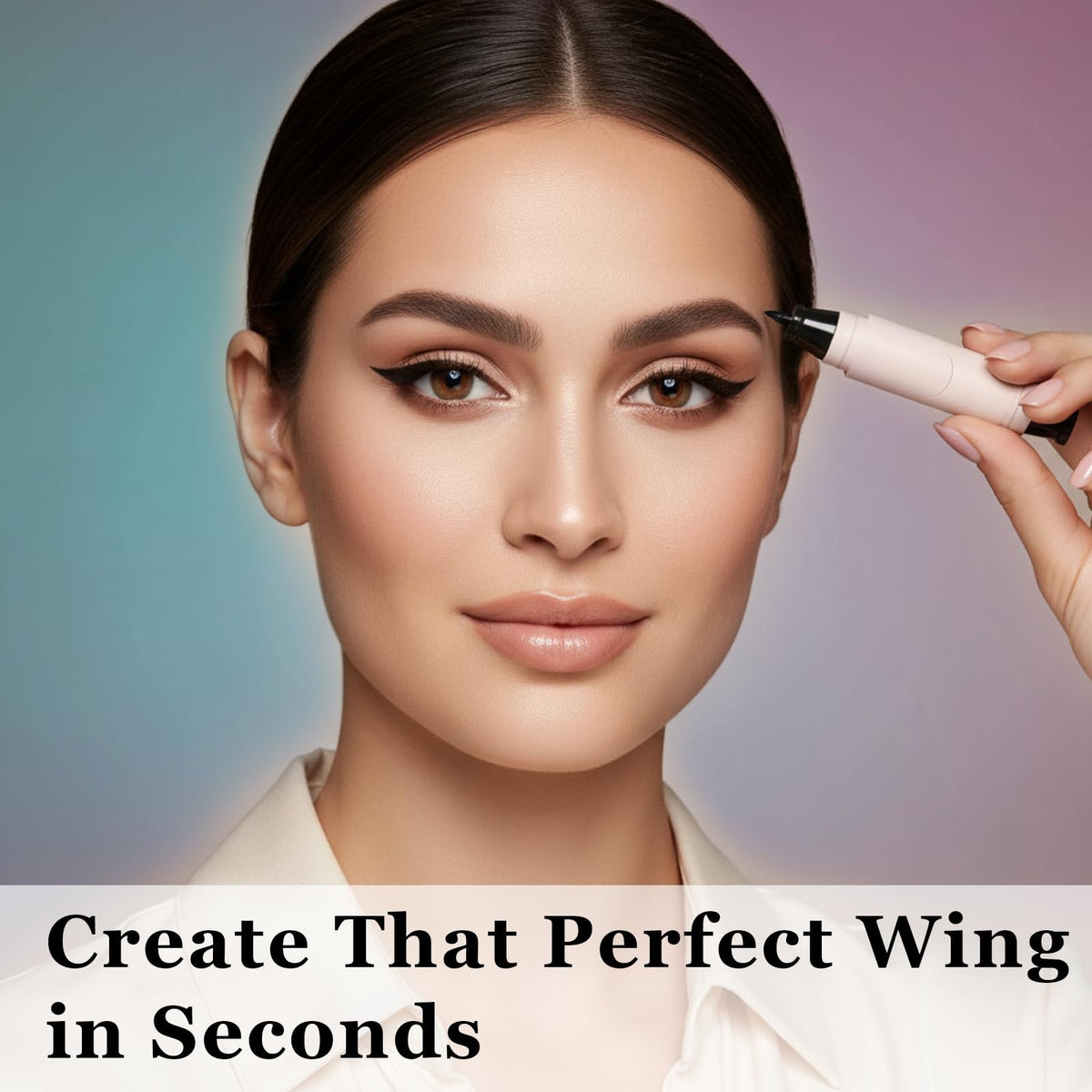 Winged Eyeliner Stamp Set - Foldable Gel Eyeliner Pencils for Flawless Cat Eye