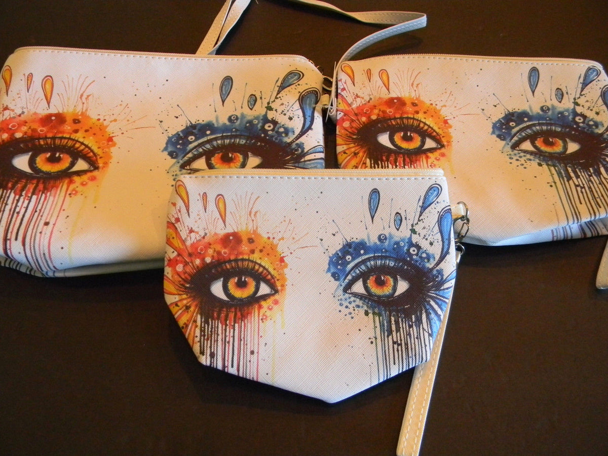 3-Piece Travel Cosmetic Bag Set with Purse & Pouch - Women's Toiletry Organizer