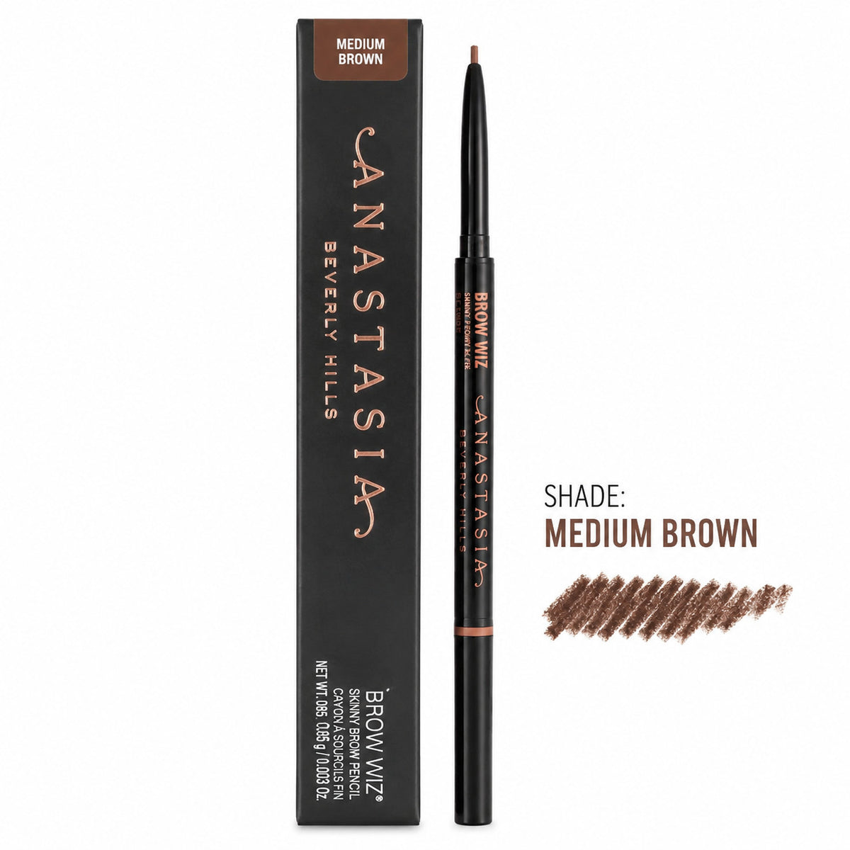 Eyebrow Pencil - Fine Tip Brow Definer & Blending Spoolie for Natural Looks