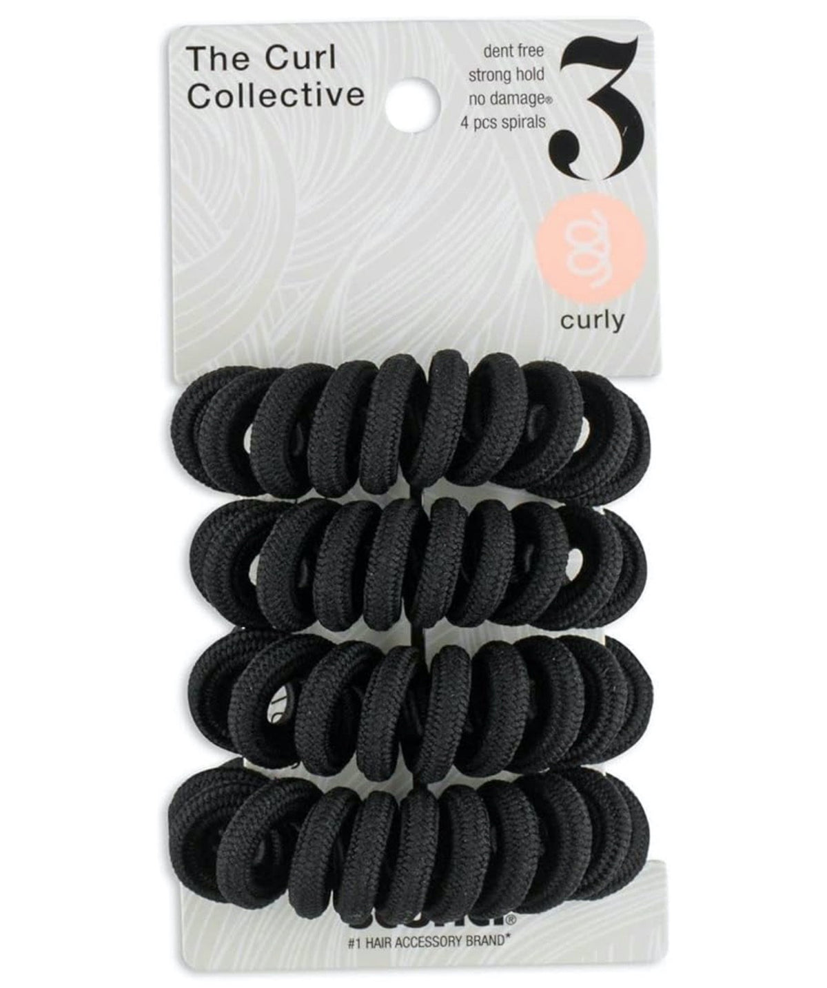 scunci curl Collective no damage Spiral Hairties For curly Hair 4 pack