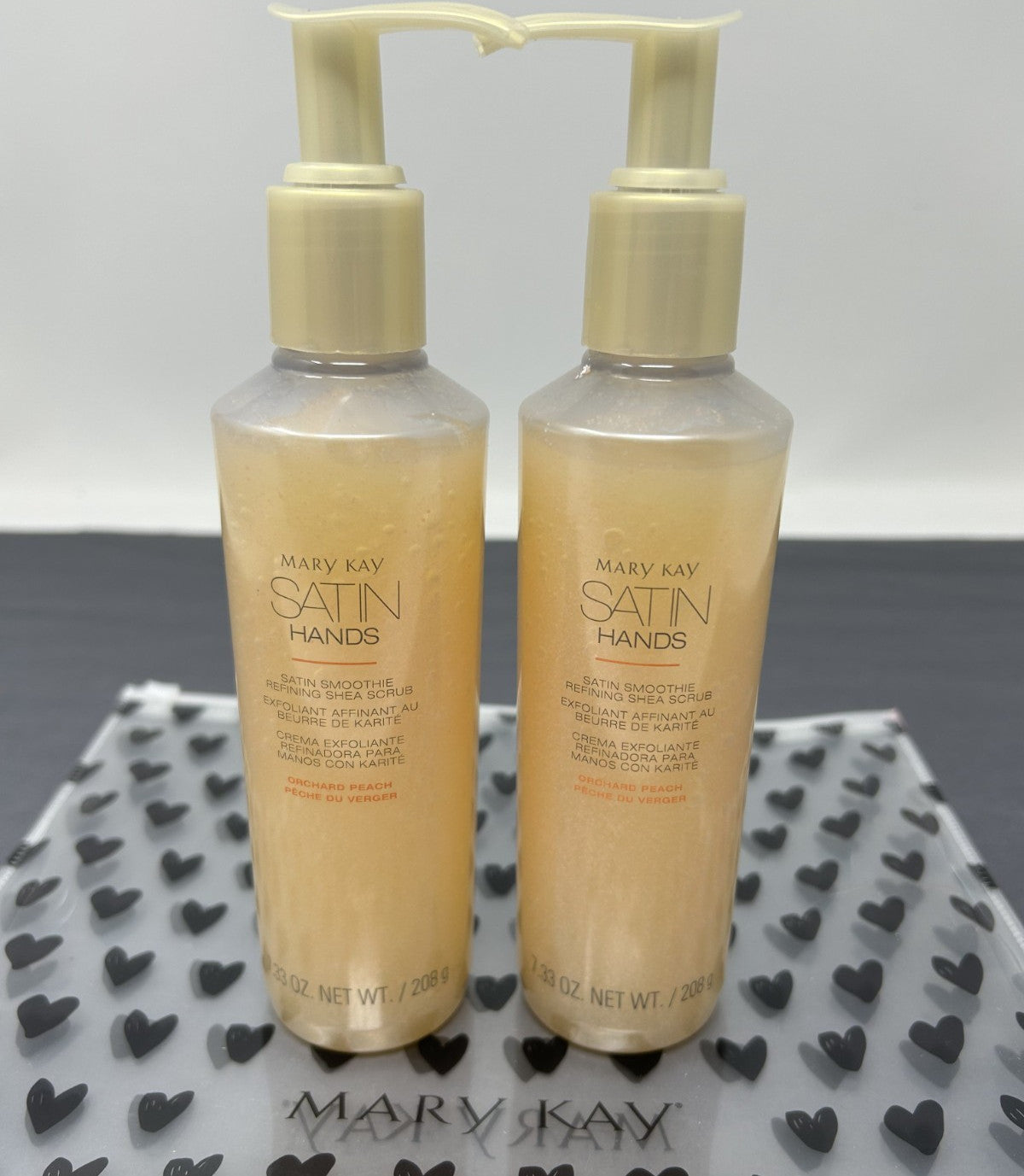 Lot of 2 Mary Kay Satin Hands ORCHARD PEACH Smoothie Shea Hand Scrub