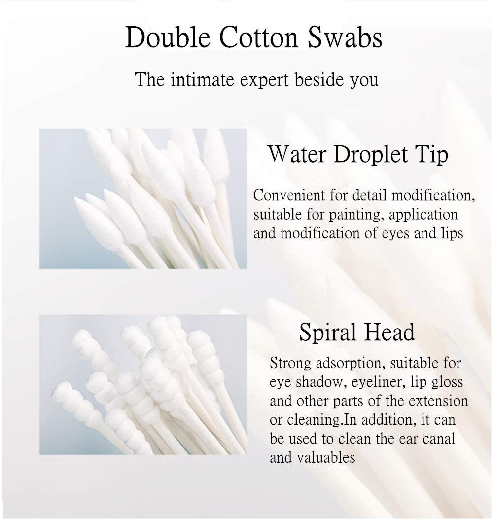 Cotton Swabs 800 Pieces Double Precision Tips for Personal Care & Electronics Cleaning