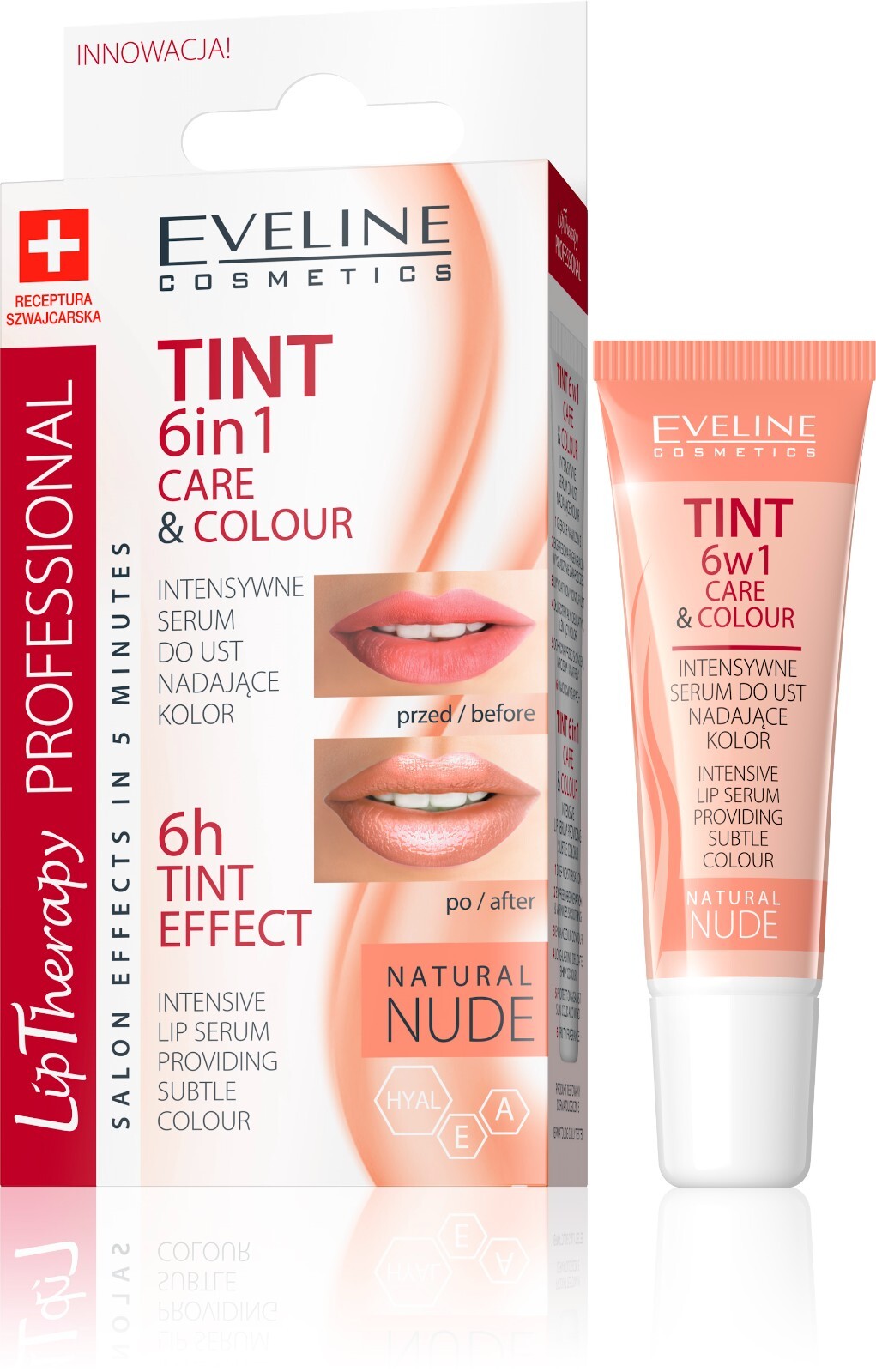 Hydrating Lip Serum with Hyaluronic Acid and Vitamins - Color-Activating, Nourishing, Long-Lasting