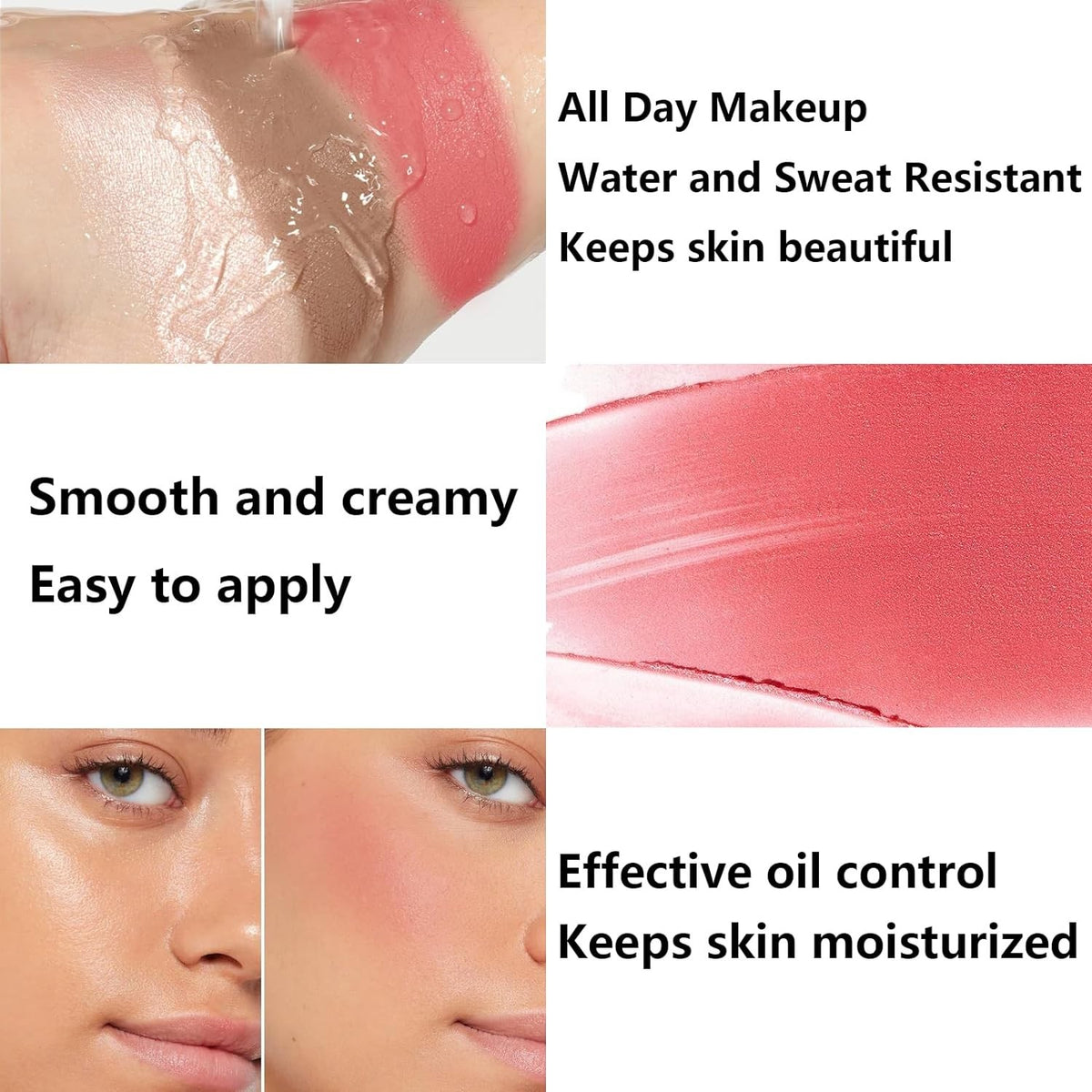Cream Contour Stick Makeup Kit with Highlighter Blush and Bronzer - 3 Pieces