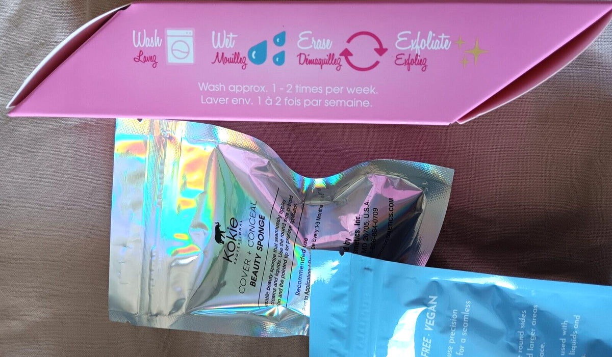MakeUp Eraser Pink Makeup Cleaning Cloths & Blending Sponges - Full Size Set