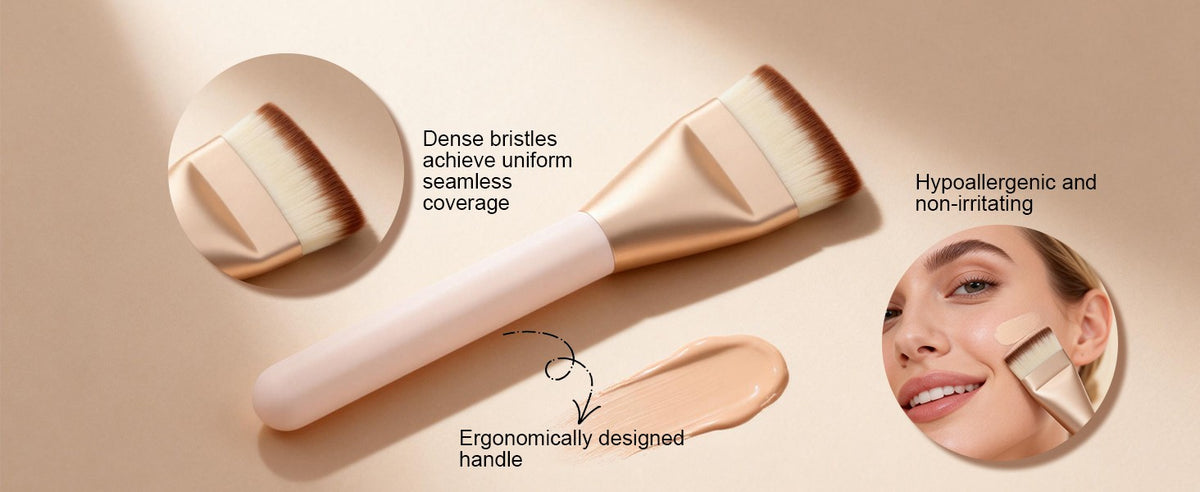 Flat Foundation Brush for Liquid Makeup - Precise Spatula Face Brush