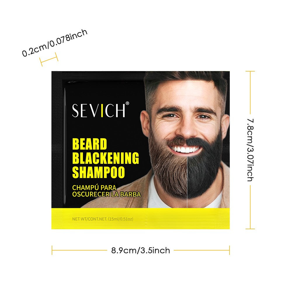 Black Beard Dye Shampoo Men – 10 Pack, 15ml Bottles