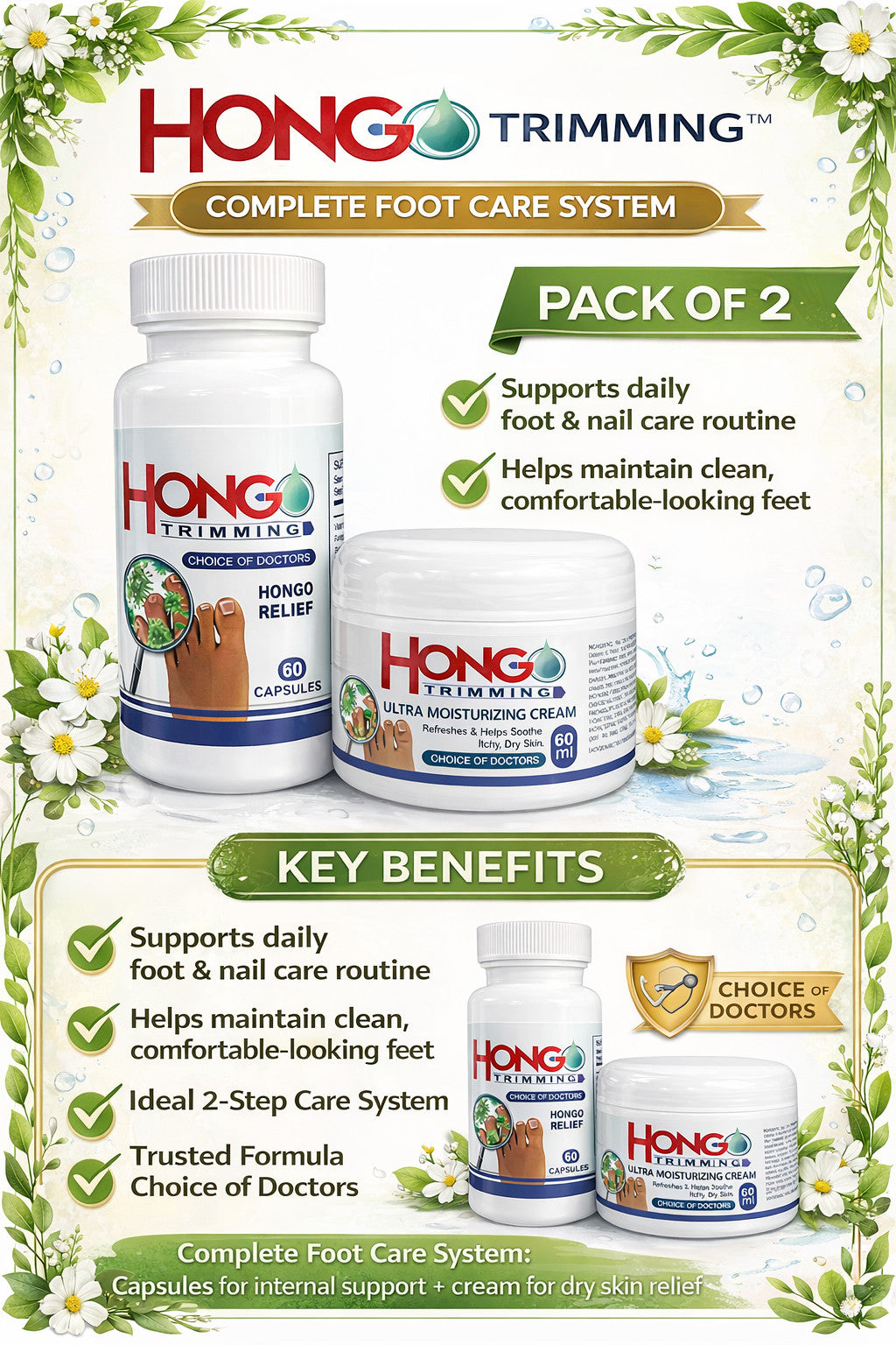 Nail & Foot Care Kit - Capsules & Moisturizing Cream