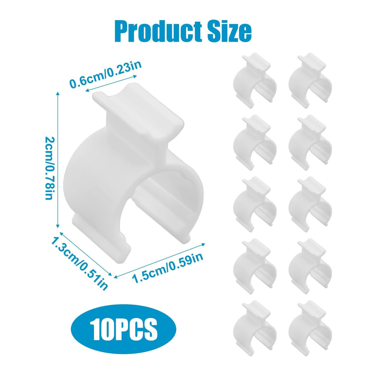 Leakproof Cosmetic Pump Lock Clips 10 Pack - Travel Shampoo & Lotion Bottle Locks