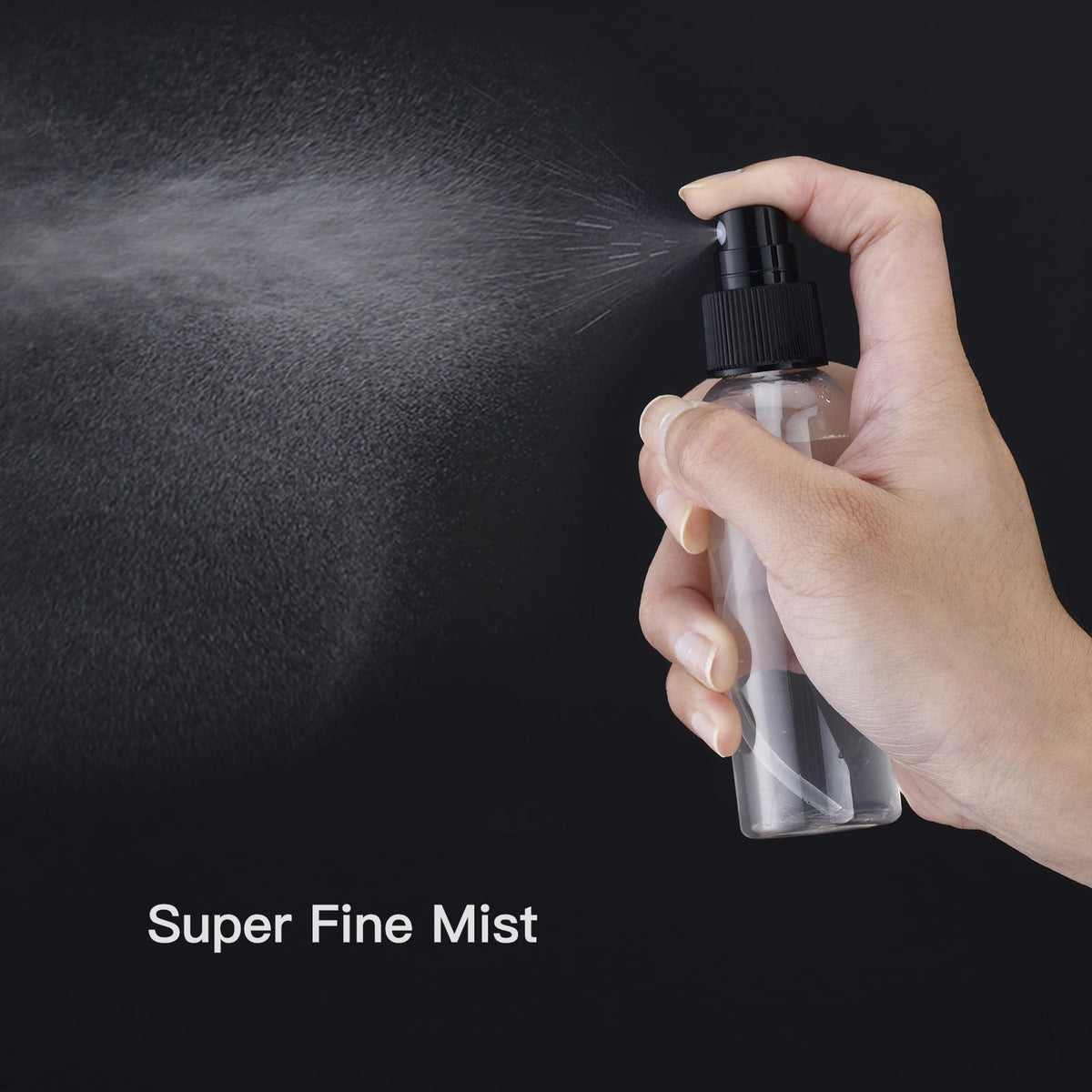 Refillable 2oz Travel Spray Bottles - Clear Fine Mist Atomizers 10 Pack